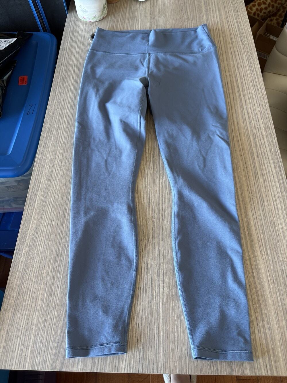 Fabletics Powerhold Women’s High Waisted Light Blue Leggings Size Medium